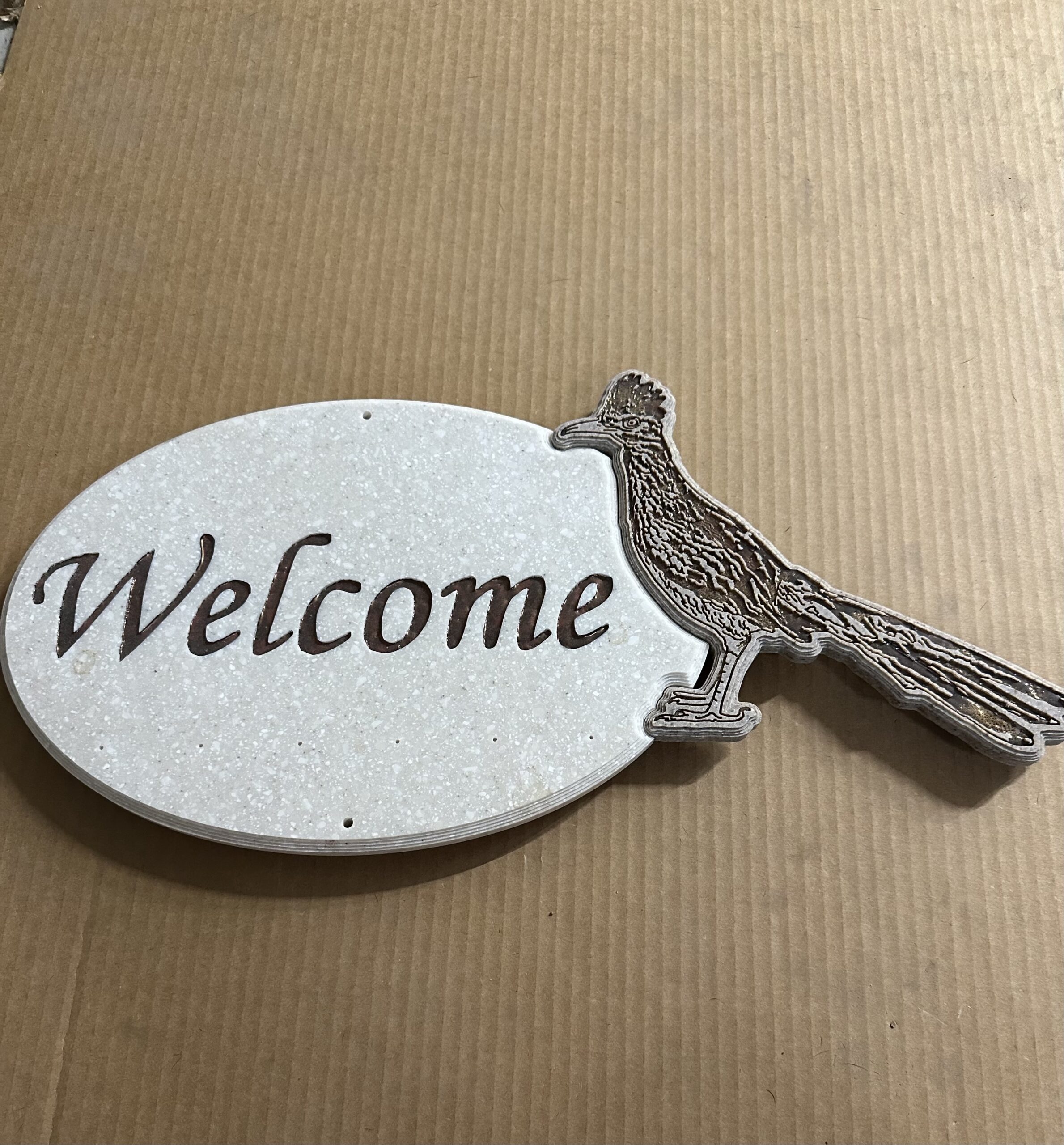 Welcome Sign With Roadrunner