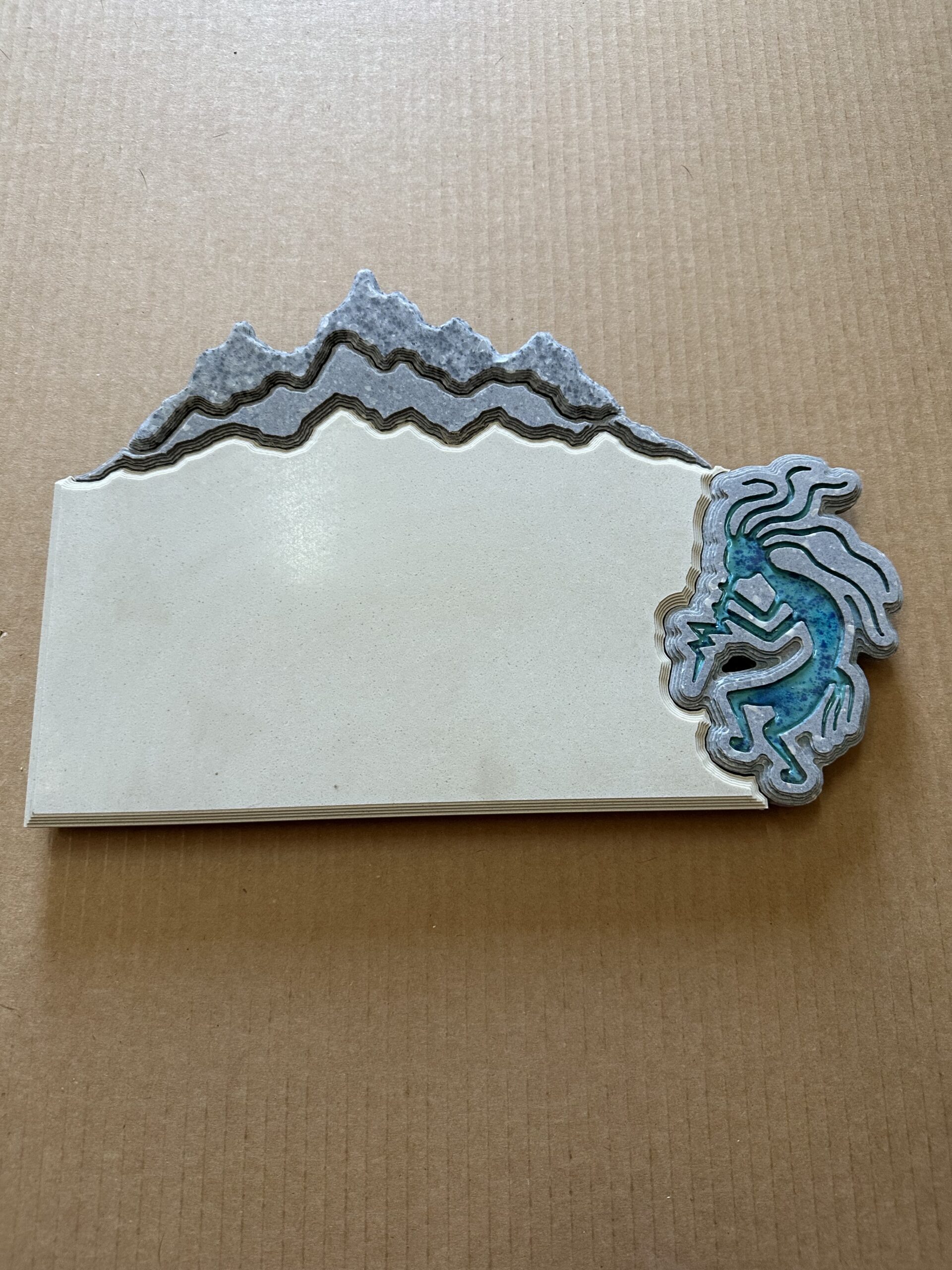 Address Number Plaque with Indian and Mountains