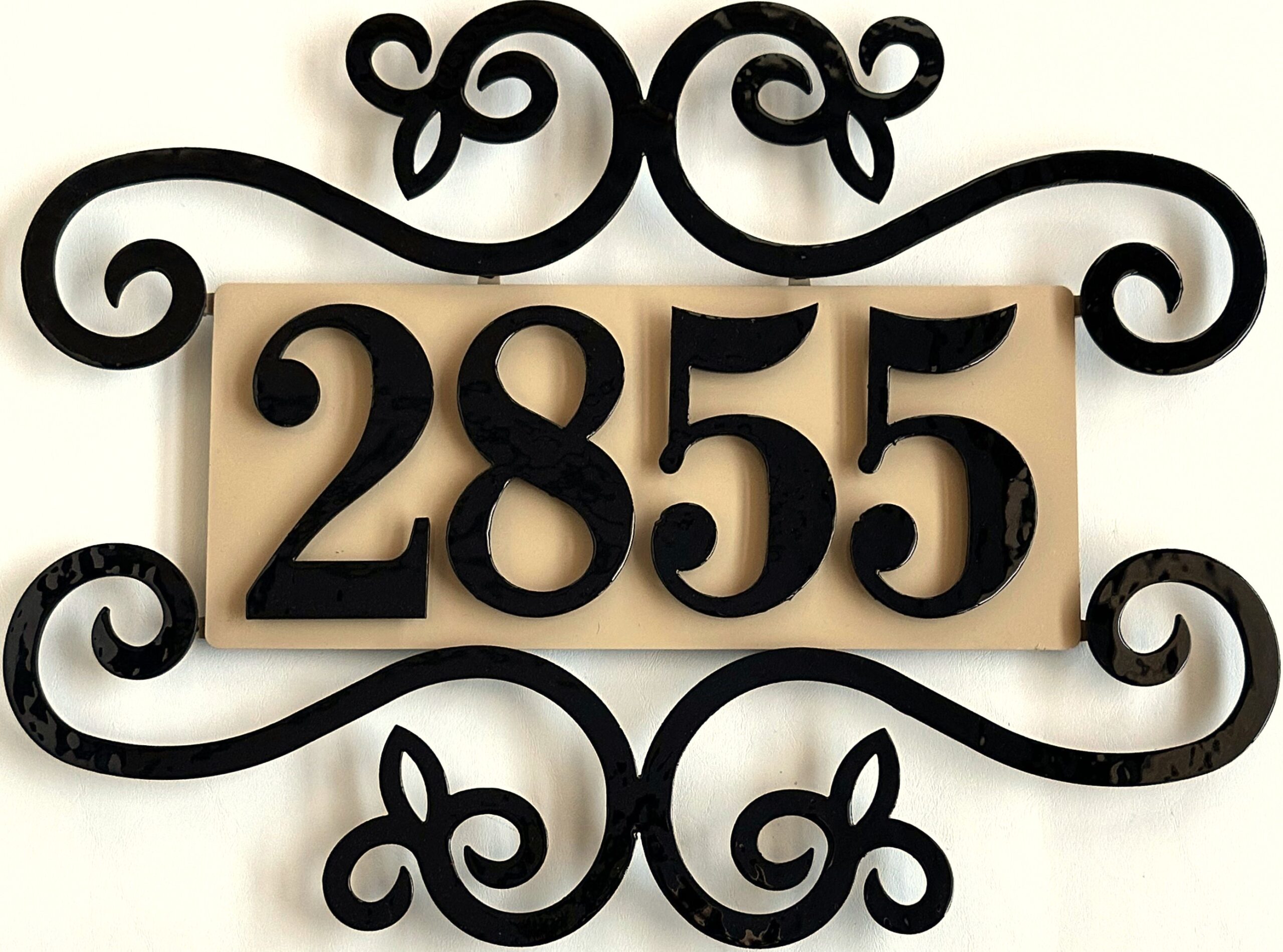Scroll Orante Address Number Plaque